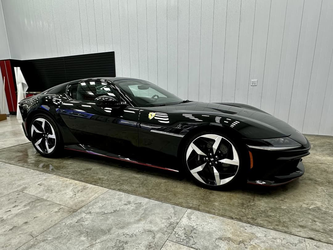 Black Ferrari protected for a Lighthouse Point customer at Auto SuperShield