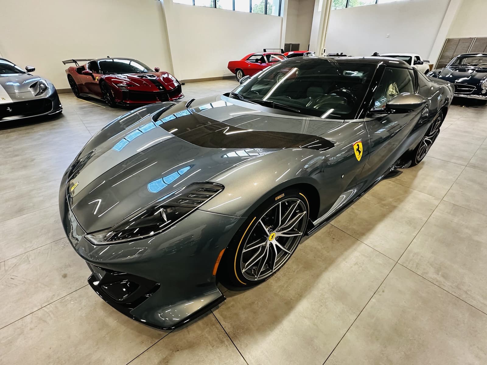 Ferrari 812 with fresh PPF in the Auto SuperShield showroom