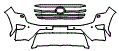Bumper Kit pattern for the 2022 Toyota LandCruiser 300