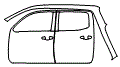 Door and Rear Fender Kit pattern for the 2019 Toyota Tacoma