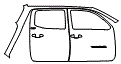 Door and Rear Fender Kit pattern for the 2019 Toyota Tacoma