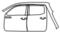Rear Fender and Door Kit pattern for the 2019 Toyota Tacoma