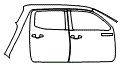 Rear Fender and Door Kit pattern for the 2019 Toyota Tacoma