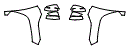 Full Fender and Mirror Kit pattern for the 2019 Toyota RAV4 (Canada Only)
