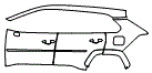 Door and Rear Fender Kit pattern for the 2024 Toyota RAV4 Prime