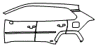Door and Rear Fender Kit pattern for the 2024 Toyota RAV4 Prime