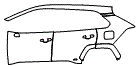 Door and Rear Fender Kit pattern for the 2024 Toyota RAV4 Prime