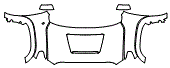 Full Hood, Fender and Mirror Kit pattern for the 2018 Toyota Tundra