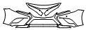Bumper and Grille Kit pattern for the 2019 Toyota Camry Hybrid