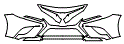 Bumper and Grille Kit pattern for the 2019 Toyota Camry Hybrid