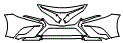 Bumper and Grille Kit pattern for the 2019 Toyota Camry Hybrid