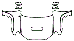 Full Hood, Fender and Mirror Kit pattern for the 2013 Toyota 4Runner