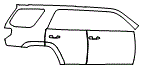 Door and Rear Fender Kit pattern for the 2018 Toyota 4Runner