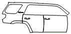 Rear Fender and Door Kit pattern for the 2018 Toyota 4Runner