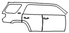 Door and Rear Fender Kit pattern for the 2018 Toyota 4Runner