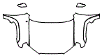 Full Hood, Fender and Mirror Kit pattern for the 2018 Toyota 4Runner