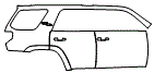 Rear Fender and Door Kit pattern for the 2018 Toyota 4Runner