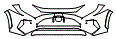 Bumper Kit pattern for the 2019 Toyota RAV4 (Canada Only)
