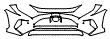 Bumper Kit pattern for the 2019 Toyota RAV4 (Canada Only)