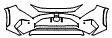 Bumper Kit pattern for the 2019 Toyota RAV4 (Canada Only)