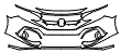 Bumper Kit pattern for the 2018 Honda Civic
