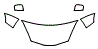 Hood, Fender and Mirror Kit pattern for the 2012 Honda Fit