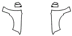 Full Fender and Mirror Kit pattern for the 2015 Nissan Frontier