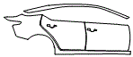 Rear Fender and Door Kit pattern for the 2026 Nissan Altima
