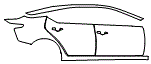 Rear Fender and Door Kit pattern for the 2026 Nissan Altima