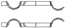 Rocker Panel Kit pattern for the 2024 Nissan Titan
