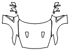 Full Hood, Fender and Mirror Kit pattern for the 2011 Nissan GTR