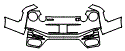 Rear Bumper Kit pattern for the 2023 Nissan GTR