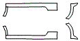 Wheel Opening and Rocker Panel Kit pattern for the 2020 Nissan 370Z Coupe
