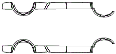 Rocker Panel Kit pattern for the 2019 Nissan Titan XD