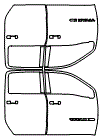 B-Pillar and Door Kit pattern for the 2024 Nissan Titan XD