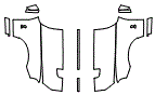 Full Hood, Hood, Fender and Mirror Kit pattern for the 2013 Ford Mustang