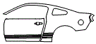 Door and Rear Fender Kit pattern for the 2014 Ford Mustang