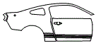 Door and Rear Fender Kit pattern for the 2014 Ford Mustang