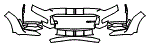Bumper Kit pattern for the 2020 Ford Mustang