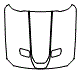 Full Hood Kit pattern for the 2021 Ford Mustang