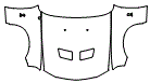 Full Hood and Fender Kit pattern for the 2008 Ford Mustang