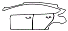 Door and Rear Fender Kit pattern for the 2018 Ford Focus