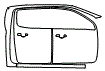 Door and A-Pillar Kit pattern for the 2019 Ford Ranger