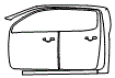 Door and A-Pillar Kit pattern for the 2019 Ford Ranger