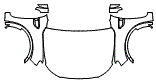 Full Hood, Fender and Mirror Kit pattern for the 2019 Ford Ranger