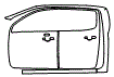 Door and A-Pillar Kit pattern for the 2019 Ford Ranger