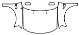 Full Hood, Fender and Mirror Kit pattern for the 1999 Ford Pickup