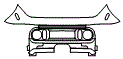 Rear Bumper Kit pattern for the 2005 Ford GT