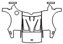 Full Hood, Fender and Mirror Kit pattern for the 2005 Ford GT