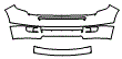 Luggage Area, Lower Bumper and Upper Bumper Kit pattern for the 2009 Ford Edge